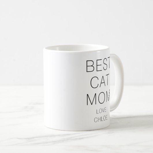 Mug Nom de maman de chat mignet (Devant droit)