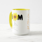 Mug Nom de maman moderne | Musique de tournesol | Musi (Devant gauche)