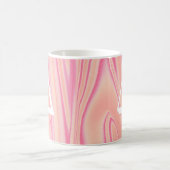 Mug Nom de monogramme Abstrait Marbre Rose rose (Centre)