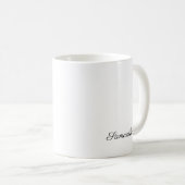 Mug Nom de monogramme d'anniversaire de script moderne (Devant droit)