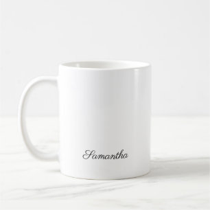 Mug Nom de monogramme d'anniversaire de script moderne