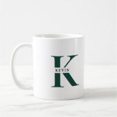 Mug Nom de monogramme minimaliste élégant (Gauche)