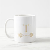 Mug Nom de monogramme personnalisé élégant Noël origin (Gauche)