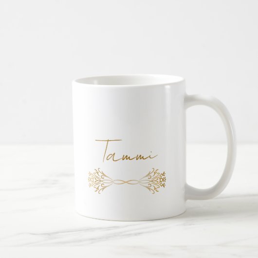 Mug Nom de monogramme personnalisé élégant Noël origin (Droite)