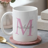 Mug Nom de monogramme personnalisé M