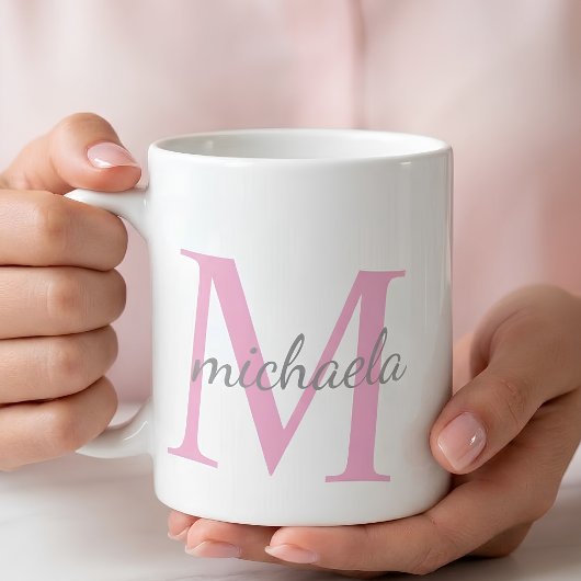 Mug Nom de monogramme personnalisé M