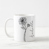 Mug Nom de naissance de novembre de fleur élégante sim (Gauche)