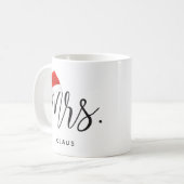 Mug Nom de Noël de Mme Christmas Nom du chapeau (Devant gauche)