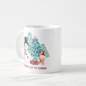 Mug Nom de Noël du joyeux bonhomme de neige (Devant gauche)