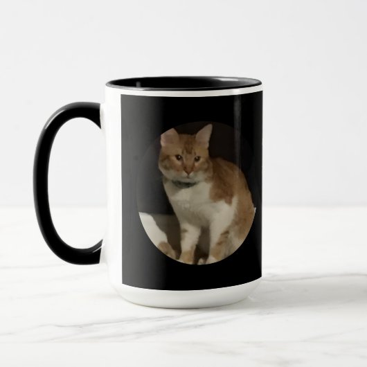 Mug Nom de photo de chat Texte Sympathie perte de chat (Gauche)