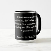 Mug Nom de photo de chat Texte Sympathie perte de chat (Devant droit)
