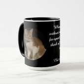 Mug Nom de photo de chat Texte Sympathie perte de chat (Devant gauche)