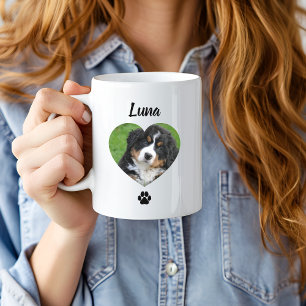 Mug Nom de photo de compagnie personnalisé, typographi