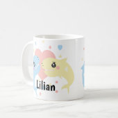 Mug Nom de plage de requin mignon pour enfants (Devant gauche)