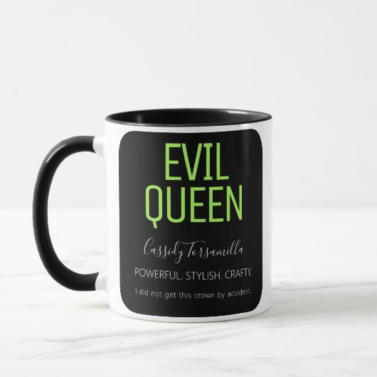 Mug Nom de plaisir Evil Reine Halloween (Gauche)