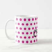 Mug Nom de pois blanc rose (Gauche)