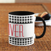 Mug Nom de police mince Buffalo Check 11oz Combo Café