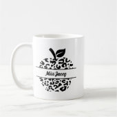 Mug Nom de pomme personnalisé pour enseignant, Enseign (Gauche)