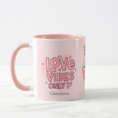 Mug Nom de position d'amour rose moderne Vibes d'amour (Gauche)