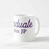 Mug nom de remise des diplômes violet simple minimal s (Devant droit)
