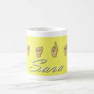 Mug Nom de Sara dans l'ASL