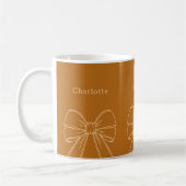 Mug nom de script arc orange brûlé pêche (Gauche)