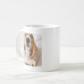 Mug Nom de script élégant Photo de Chien Chiot Chat An (Devant gauche)