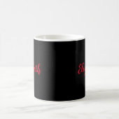 Mug Nom de script manuscrit Élégant Noir (Centre)