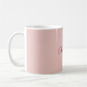 Mug Nom de script manuscrit minimaliste Rose Gold (Gauche)