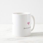 Mug Nom de script personnalisé coeur Meilleure maman j (Devant droit)