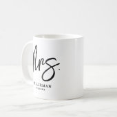 Mug Nom de script personnalisé Mme. (Devant gauche)