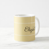 Mug Nom de script personnalisé Modèle Elegant Gold Loo (Devant droit)