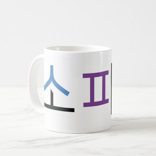 Mug Nom de Sophia en coréen (Devant gauche)