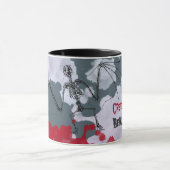 Mug Nom de squelette de chauve-souris effrayant Hallow (Centre)