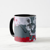 Mug Nom de squelette de chauve-souris effrayant Hallow (Devant gauche)