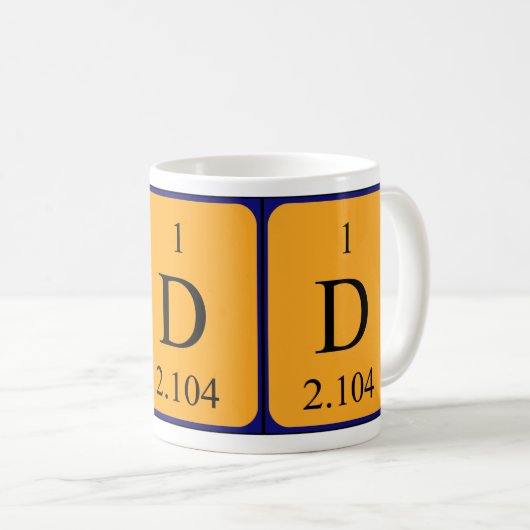 Mug nom de table périodique impair (Devant droit)