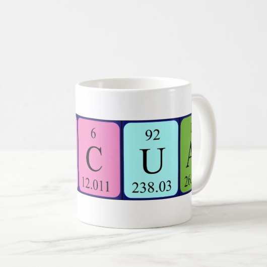Mug nom de table périodique pascual (Devant droit)
