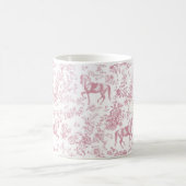 Mug Nom de toile florale équestrienne rose élégant (Centre)