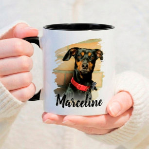 Mug Nom de typographie de script moderne et photo de a