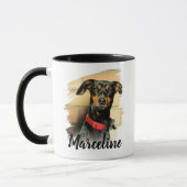 Mug Nom de typographie de script moderne et photo de a (Gauche)