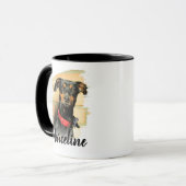 Mug Nom de typographie de script moderne et photo de a (Devant gauche)