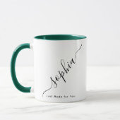 Mug Nom de typographie personnalisée Café (Gauche)