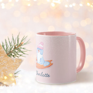 Mug Nom de Vieux Chien de Berger Anglais Féminin Hiver