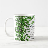 Mug Nom décoré d'un monogramme botanique de lierre (Gauche)