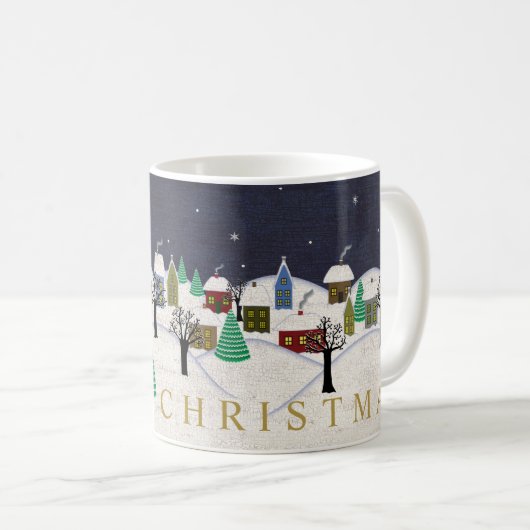 Mug Nom décoré d'un monogramme d'art populaire de (Devant droit)