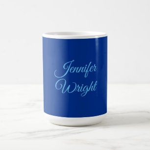 Mug Nom d'écriture classique Plain Air Force Bleu