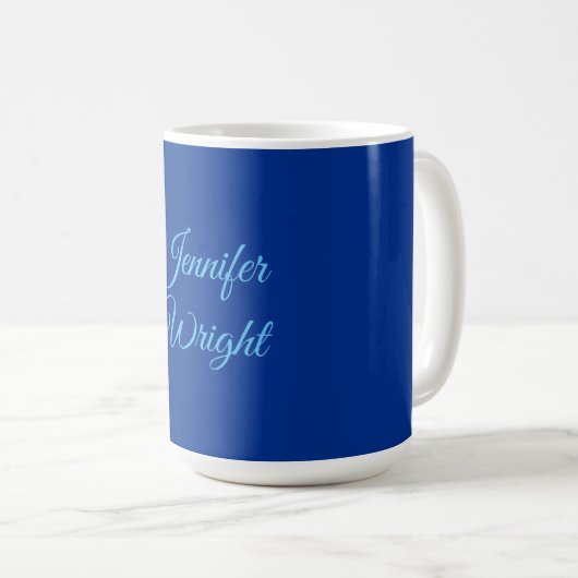 Mug Nom d'écriture classique Plain Air Force Bleu (Devant droit)