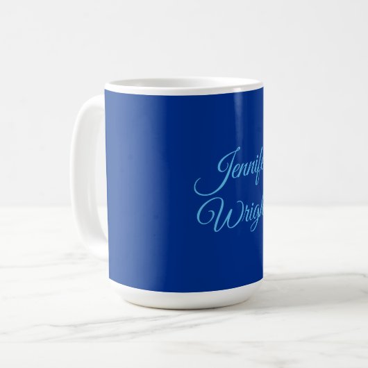 Mug Nom d'écriture classique Plain Air Force Bleu (Devant gauche)