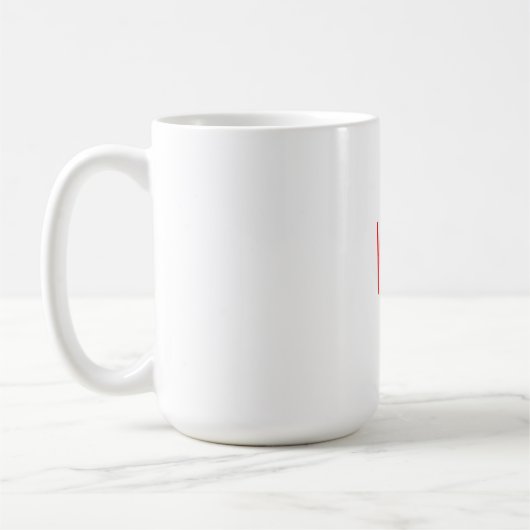 Mug Nom d'écriture classique professionnel rouge blanc (Gauche)