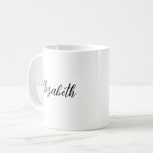 Mug Nom d'écriture manuscrite tendance Modèle élégant (Devant gauche)